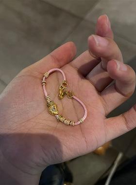 轻奢叠戴手链套装女小众高级感金银撞色手表链 ins甜酷风精致手饰