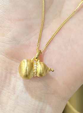 小红书爆款金葫芦项链高颜值设计轻奢个性小众时尚潮流百搭饰品女