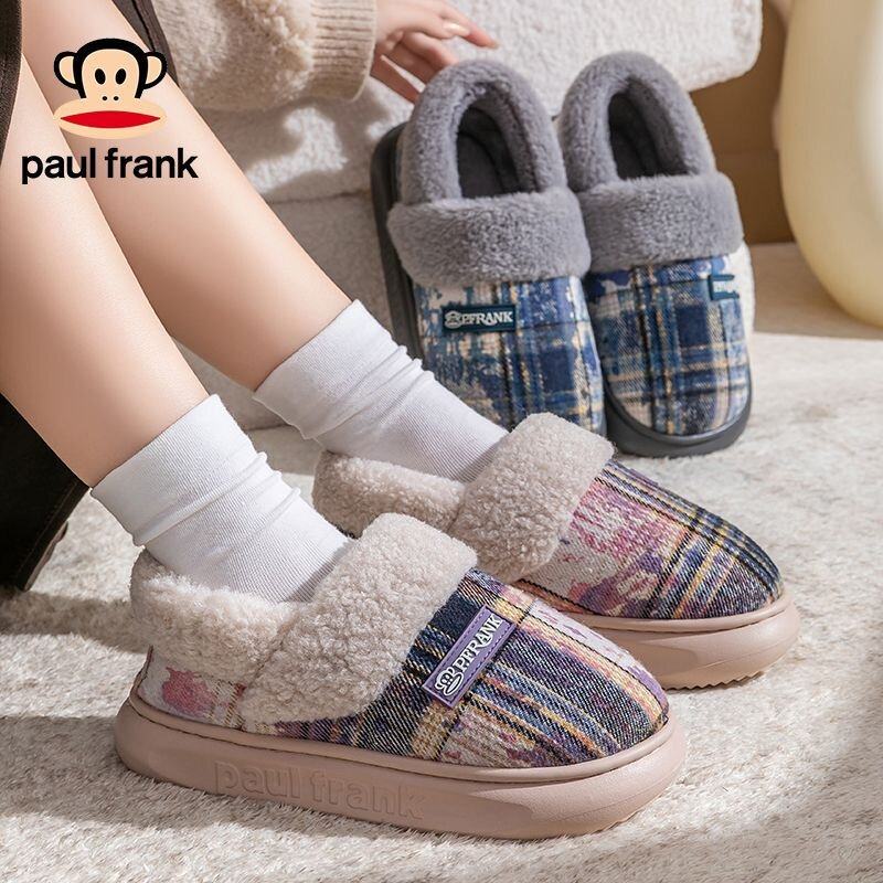 大嘴猴棉拖鞋男士2025新款冬季加绒保暖情侣包跟可外穿月子棉鞋女 - 图3