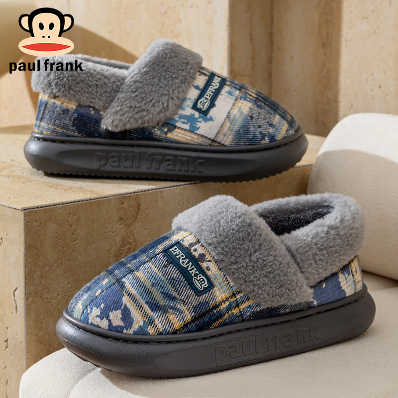 大嘴猴棉拖鞋男士2025新款冬季加绒保暖情侣包跟可外穿月子棉鞋女 - 图2