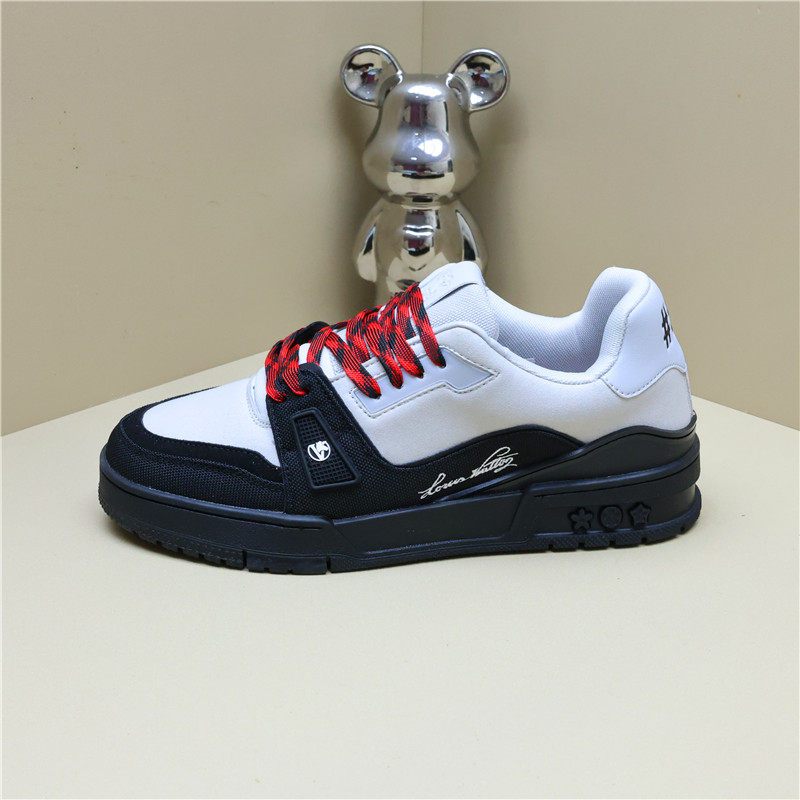 欧美站轻奢女鞋2026休闲风黑白撞色板鞋女圆头系带运动鞋百搭男鞋,淘宝优惠券,粉丝福利购,淘宝优惠卷