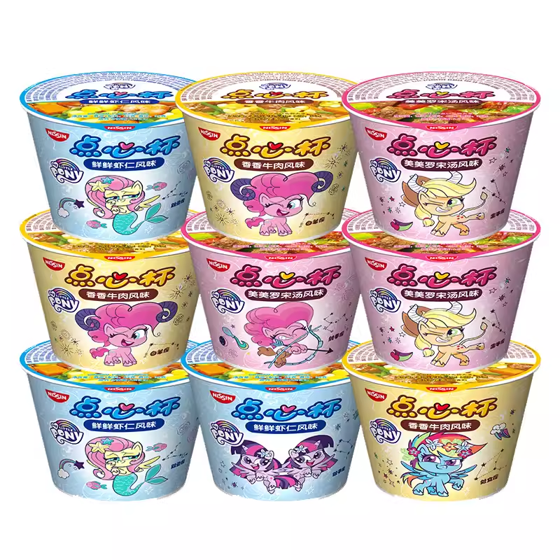 日清儿童面条宝宝点心面小马宝莉点心杯泡面公仔迷你小杯面方便面,淘宝优惠券,粉丝福利购,淘宝优惠卷