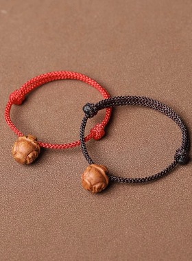 婴幼儿宝宝手链小孩儿童天然桃核