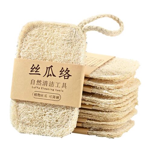 丝瓜络洗碗海绵擦丝瓜瓤天然百洁布厨房抹布清洁杯刷子刷锅刷碗 - 图2