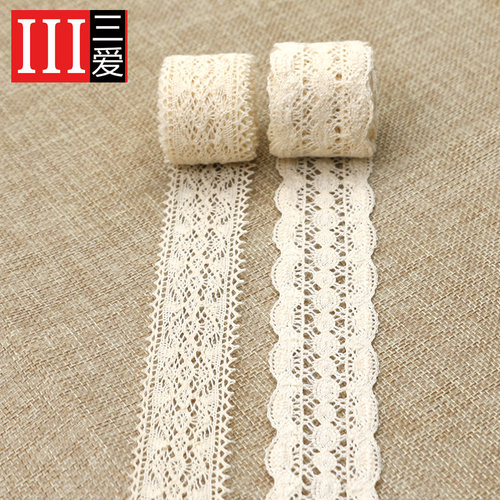 三爱 蕾丝边辅料衣服装饰手工diy布料 服装材料裙边带棉细纱花边 - 图3