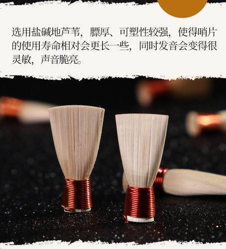 唢呐哨片专业配件 陈年芦苇哨子 叫子 多种调式 - 图0