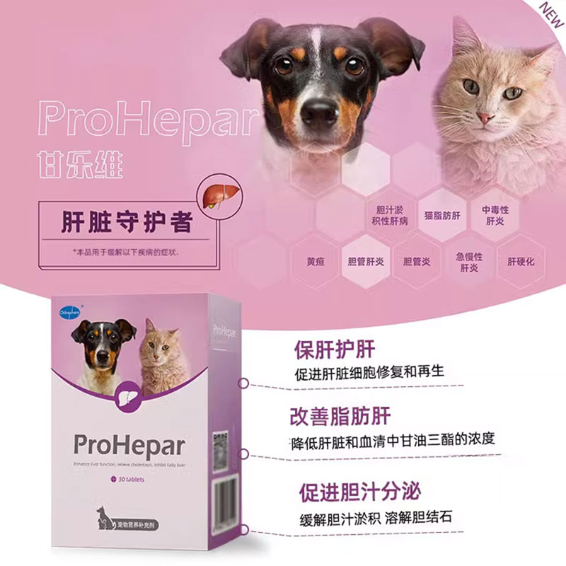 欧博方甘乐维猫狗狗胆管炎脂肪肝炎胆汁淤积酸保护肝甘乐欣欧苷宝 - 图2