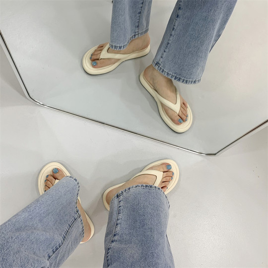 人字拖女厚底2025夏季新款夹脚平底拖鞋网红外穿时尚度假沙滩凉拖