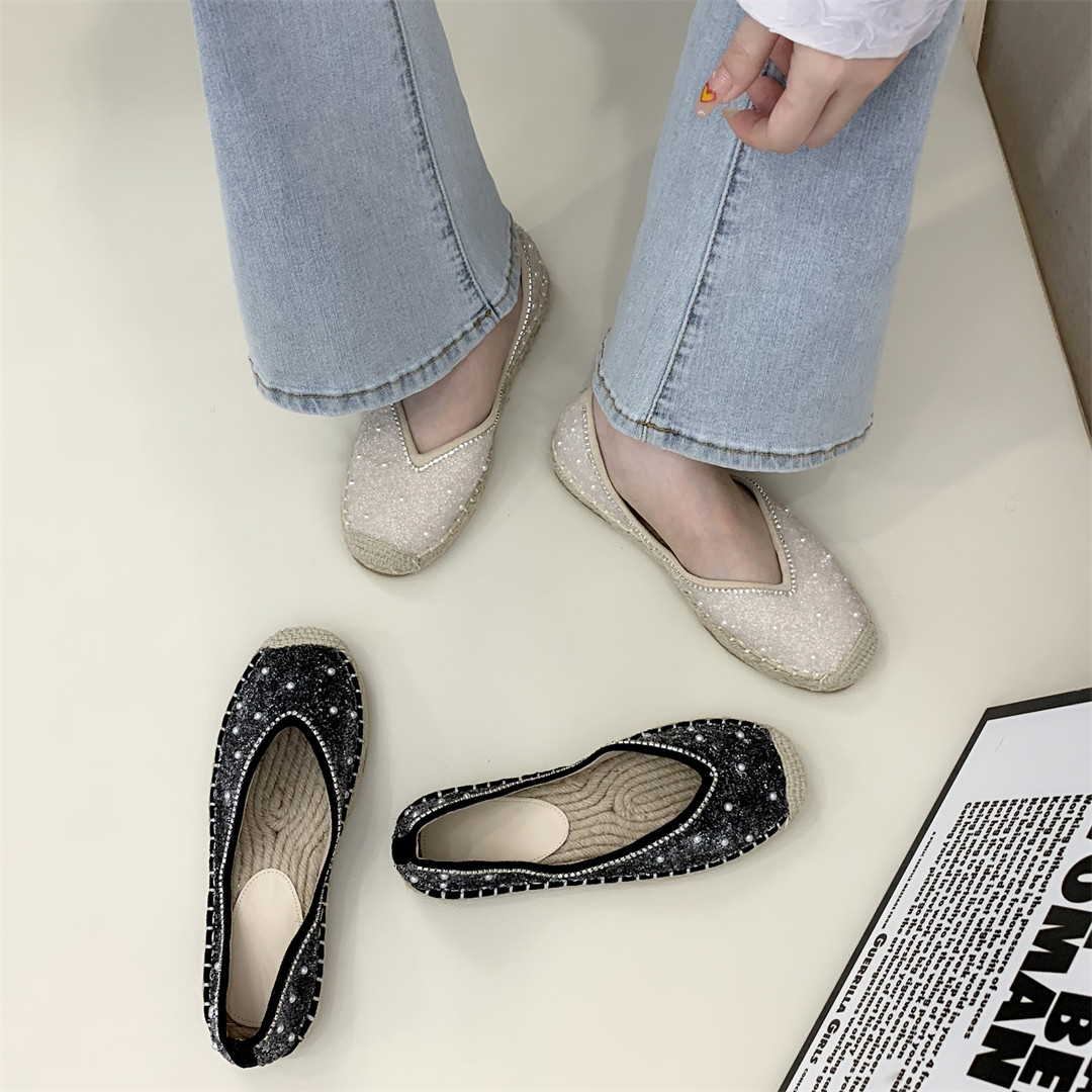 渔夫鞋女2025年秋季新款百搭一脚蹬懒人平底单鞋豆豆鞋子潮ins女,淘宝优惠券,粉丝福利购,淘宝优惠卷