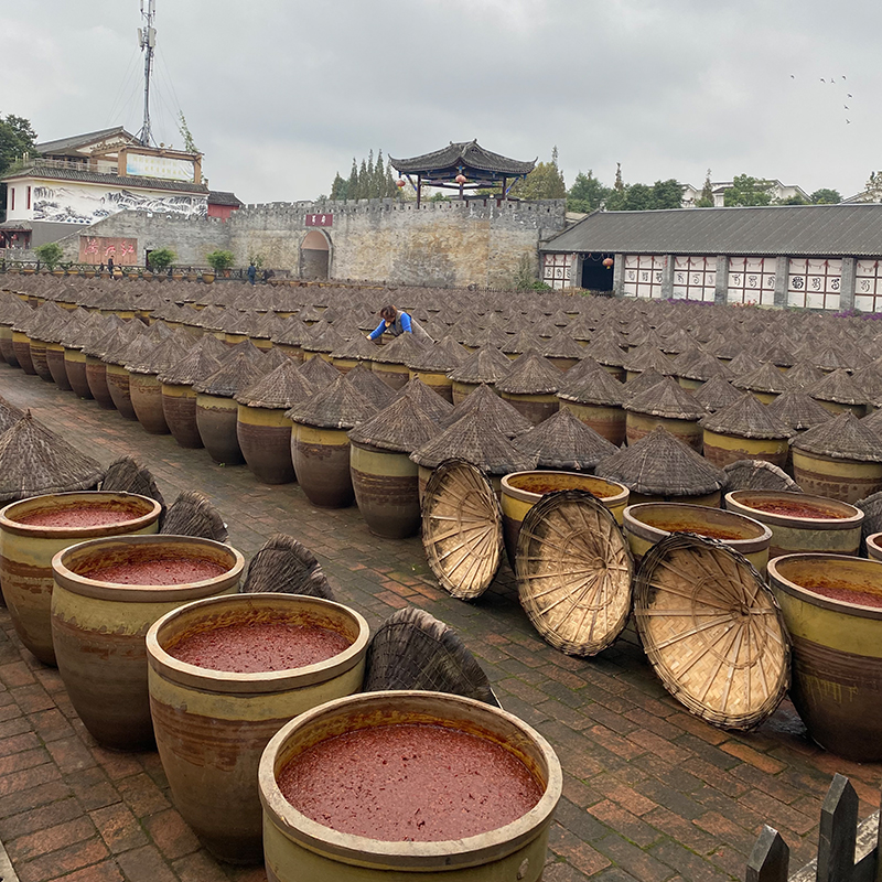 古法圆锥竹笠盖子腌菜缸盖 腌菜缸盖子酱油缸盖防雨盖子发酵缸盖 - 图1