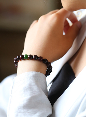 正宗印度小叶紫檀手串高油密情侣