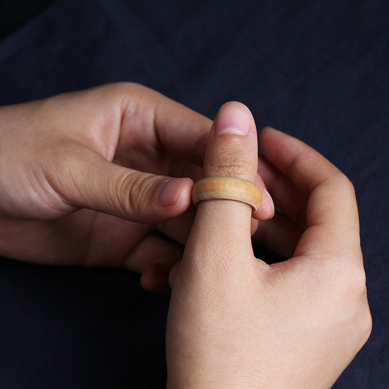 Laoshan Sandalwood Ring Wooden Ring Men's and Women's Finger Ring Retro