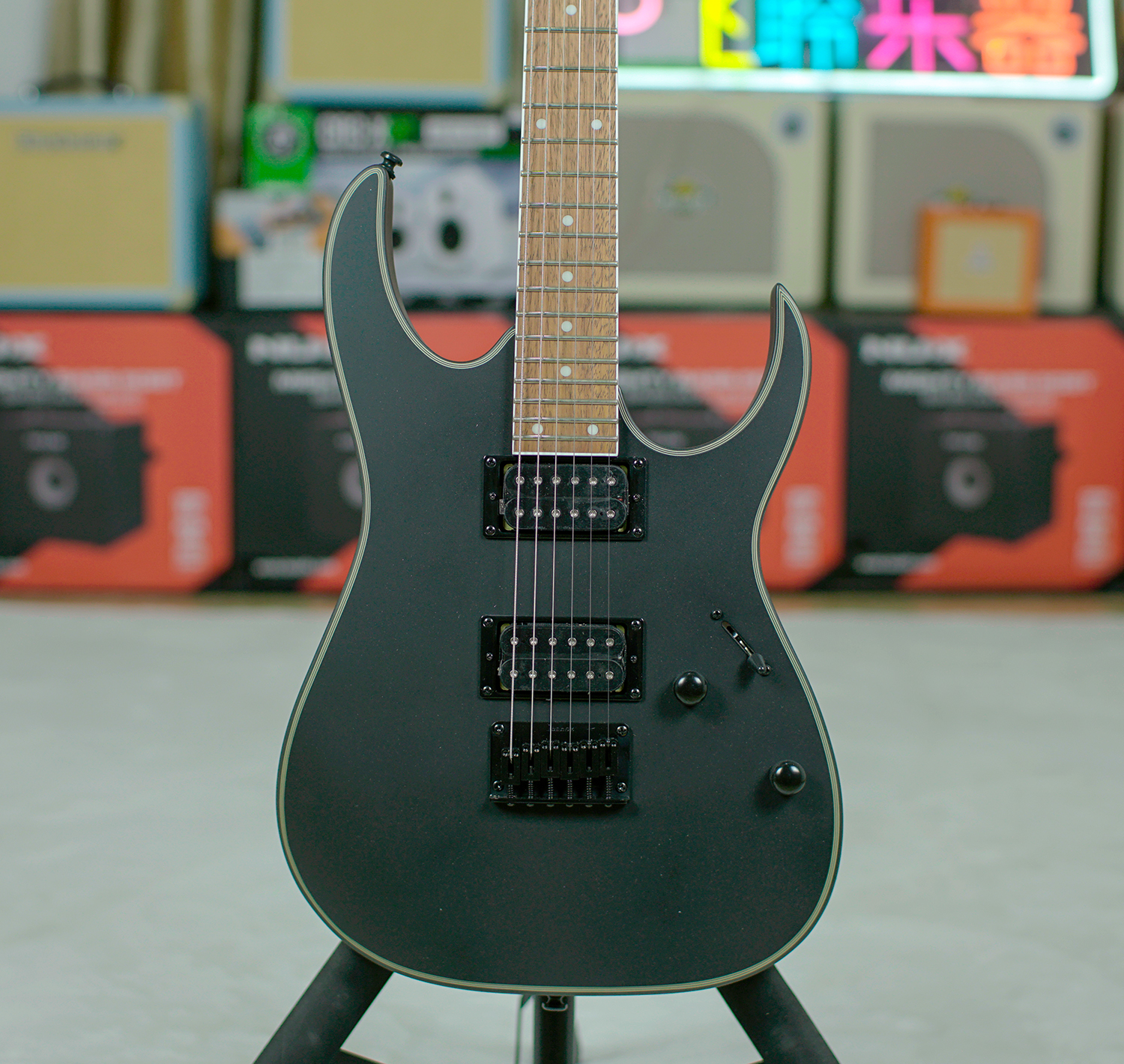 Ibanez RG421EX-BKF 哑光黑武士 电吉他 入门进阶 - 图0