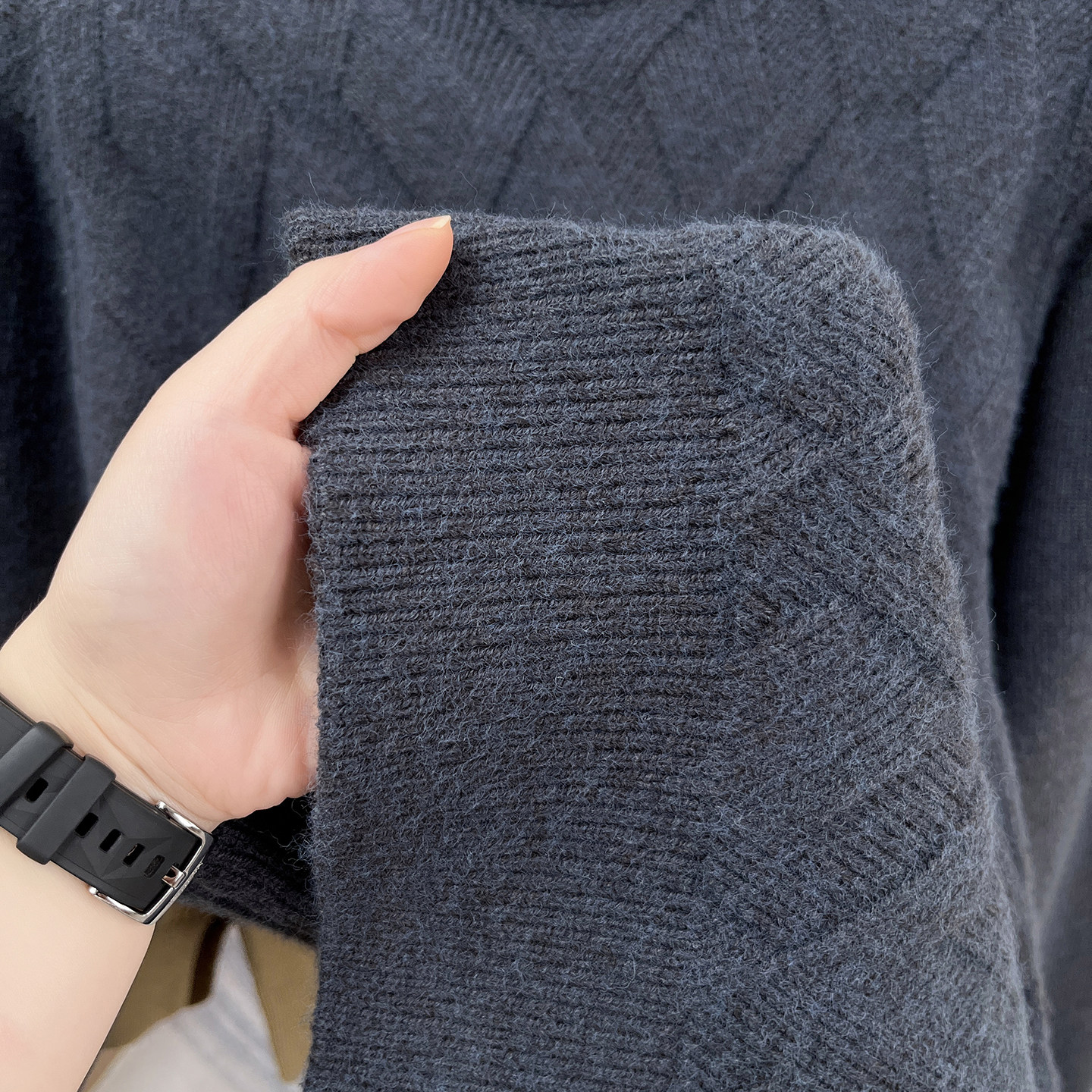 啄木鸟100%纯羊毛衫男士冬季圆领毛衣男加厚保暖爸爸装针织打底衫,淘宝优惠券,粉丝福利购,淘宝优惠卷