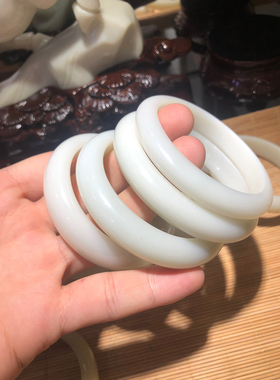 和田玉手镯玉手镯手工罗甸玉