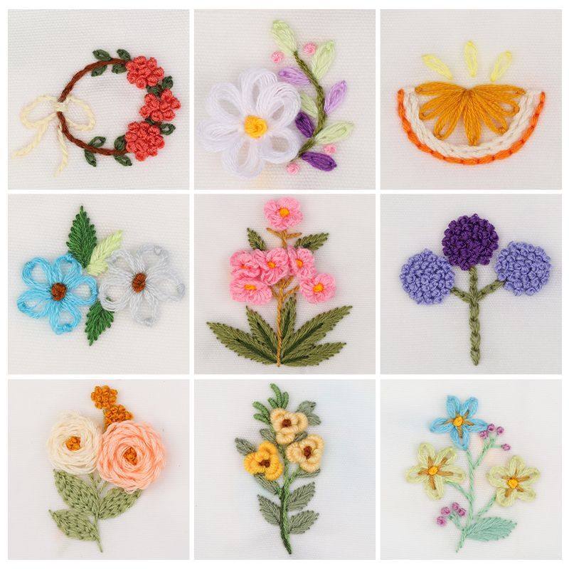 水溶刺绣贴衣服外套手帕刺绣diy手工材料包立体植物花卉图案样纸,淘宝优惠券,粉丝福利购,淘宝优惠卷