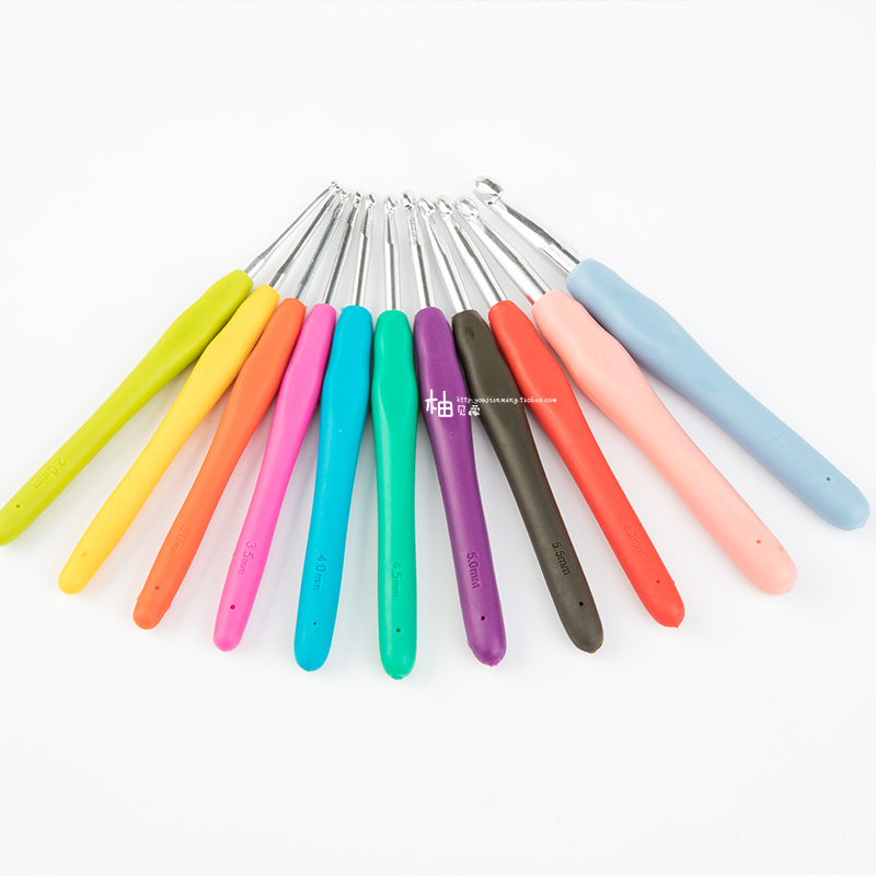 手工diy编织毛衣针勾针 软柄糖果色钩针婴儿鞋钩针 编织工具套装 - 图2