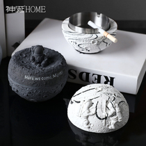 Nordic Ins Wind Astronaut Ashtrays Girls Ashtrays Girls With Cover Creativity Personality Trend Anti Fly Ash Living Room Home Fashion
