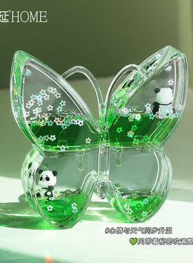 可爱熊猫沙漏摆件摸鱼打盹解压