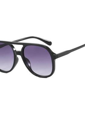 双梁蛤蟆太阳镜2024新款复古街拍防紫外线欧美墨镜高级感太阳眼镜