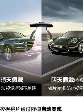 2024新款变色日夜两用太阳镜男防紫外线近视墨镜偏光夹片遮阳