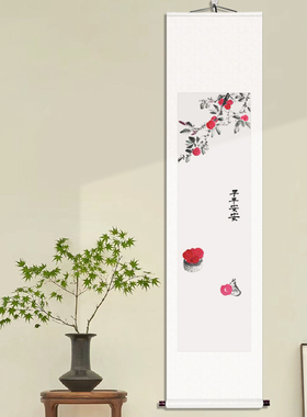 手绘画齐白石水墨画写意卷轴