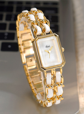 轻高级感小方盘女表小众创意女士小香风手链石英手表