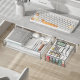 No-punch drawer-type desktop storage box under the desk