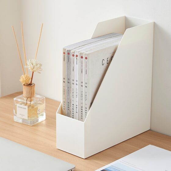 Japanese bookend white frosted transparent stationery file box