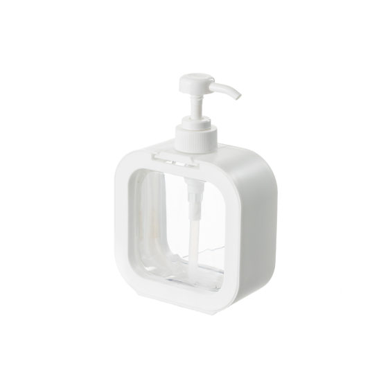Travel press fine mist vacuum dispensing bottle
