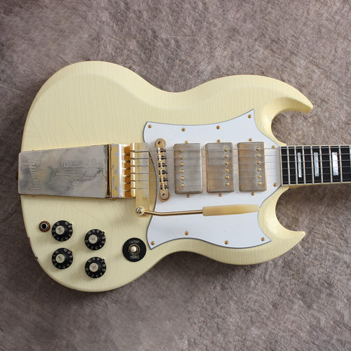 Gibson吉普森Jimi Hendrix做旧Flying V签名款SG Custom电吉他 - 图0