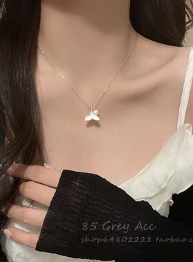 锁骨链项链鱼尾东大门小众