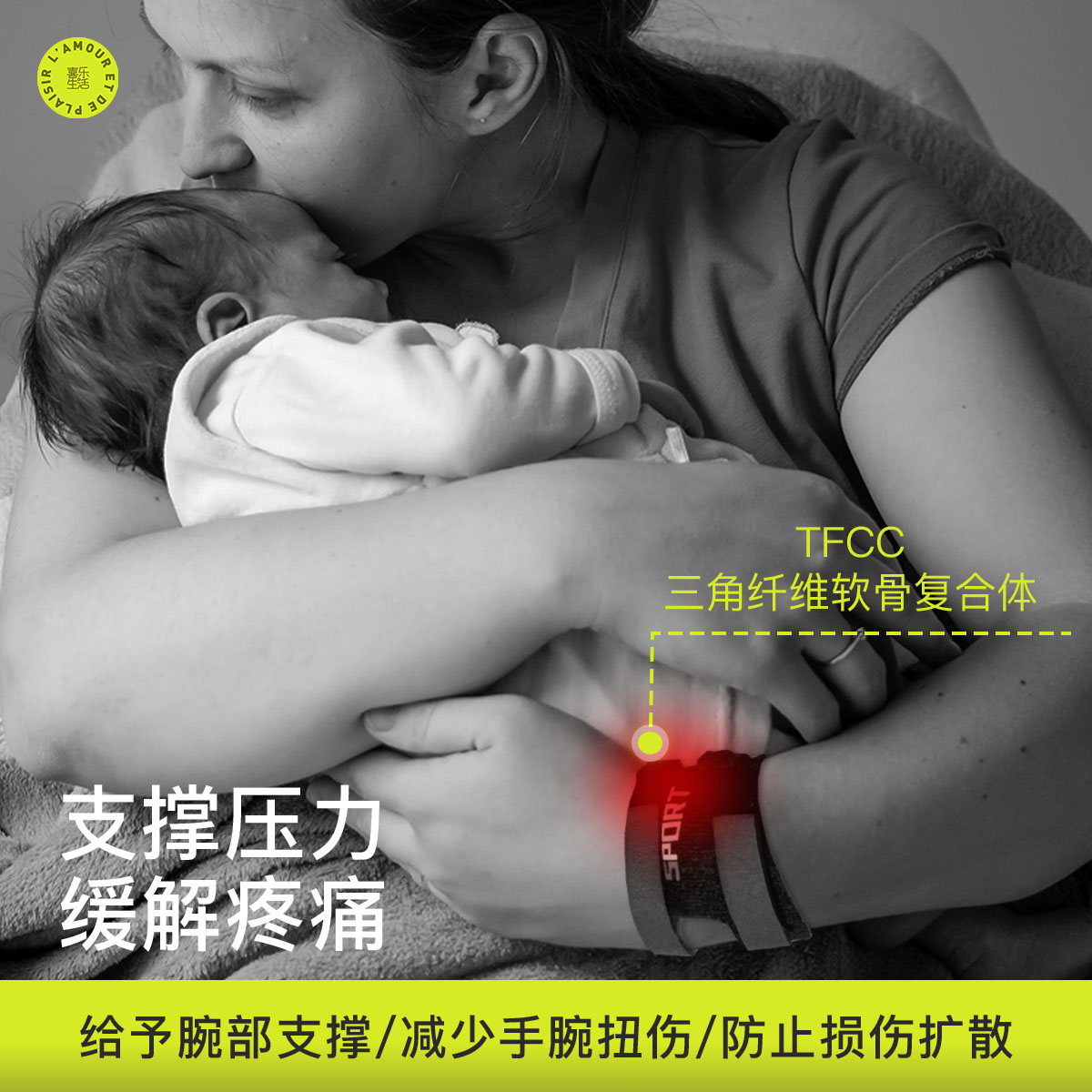 joie专业tfcc护腕腱鞘损伤扭伤手腕带护套女羽毛球男生活健身运动-图1