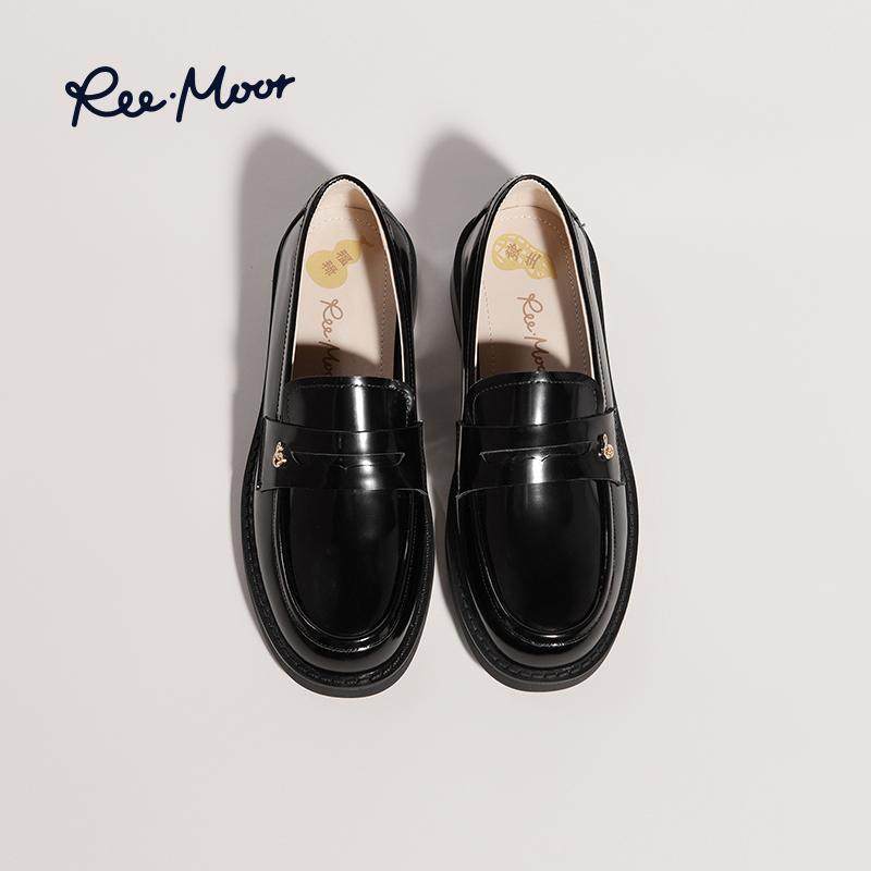 REEMOOR睿慕2025秋新款厚底学院英伦乐福鞋女复古单鞋小皮鞋子,淘宝优惠券,粉丝福利购,淘宝优惠卷