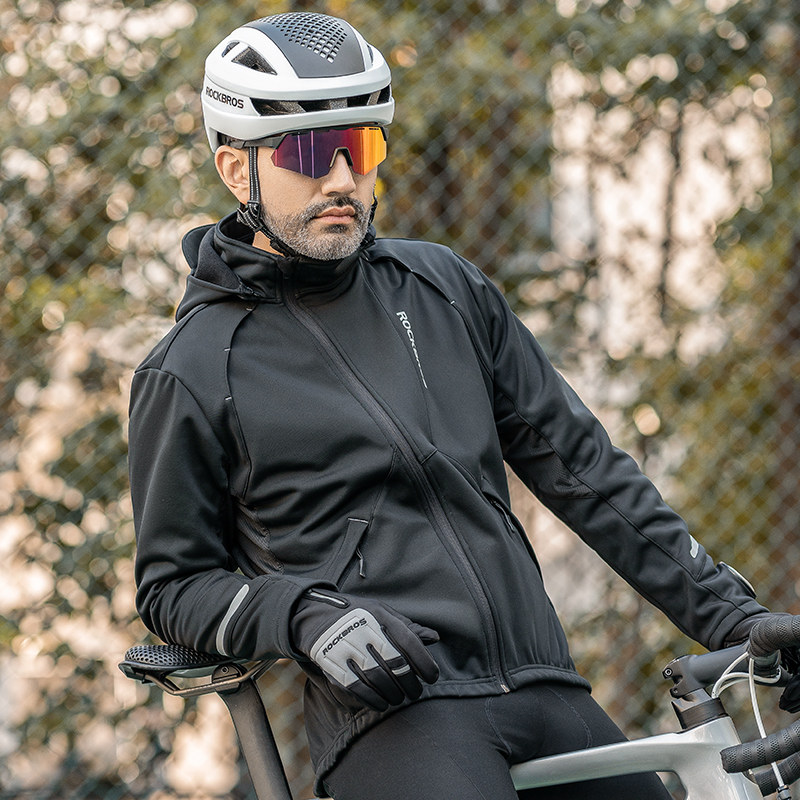 洛克兄弟秋冬季抓绒防风公路骑行服 rockbros骑行服
