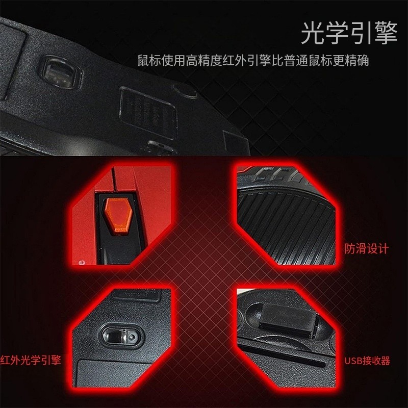 无线游戏高性能续航家用2.4G办公台式电脑笔记本办公通用无线鼠标,淘宝优惠券,粉丝福利购,淘宝优惠卷