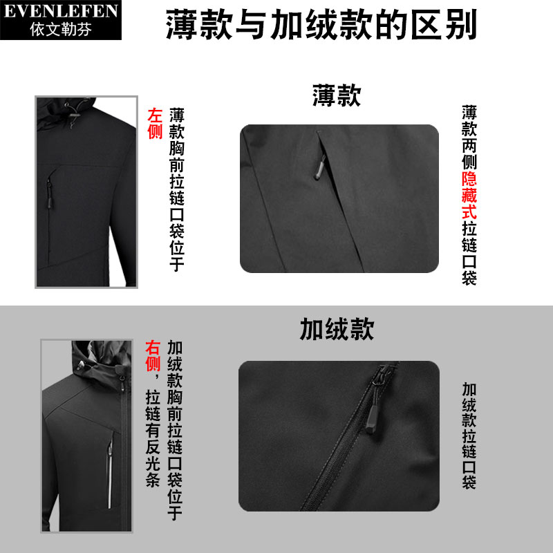 中国联通5G营业厅工装可定制冲锋衣男女连帽夹克外套带帽衫上衣服