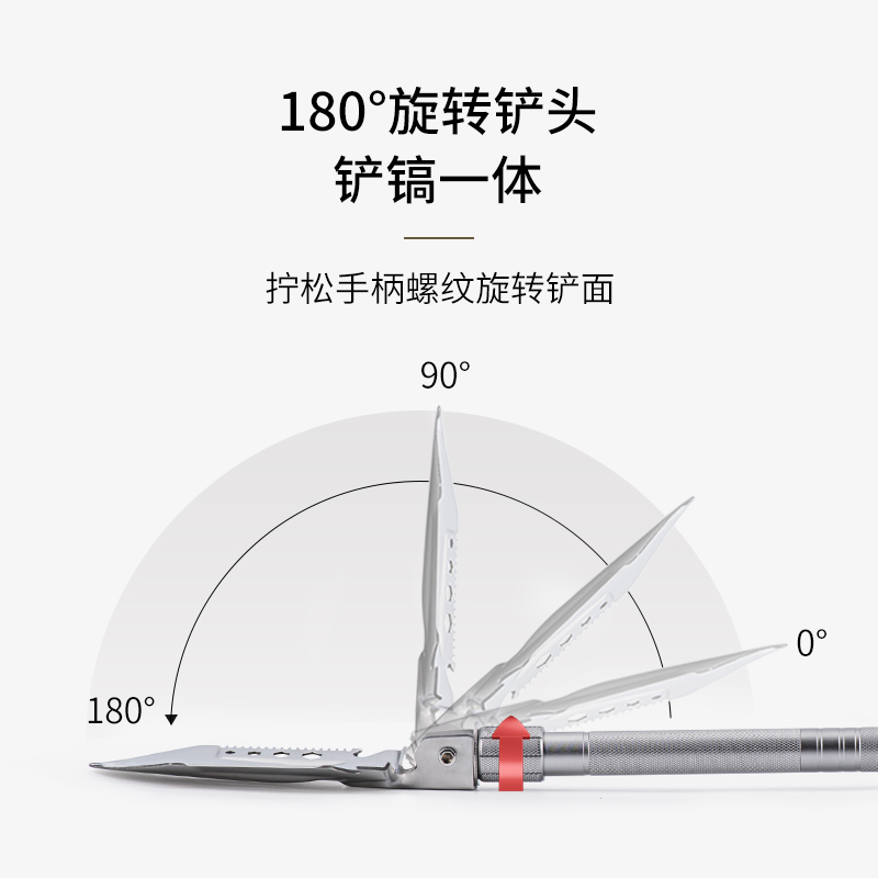 Naturehike挪客多功能户外工兵铲野外便携折叠铲子铁锹车载兵工铲 - 图1