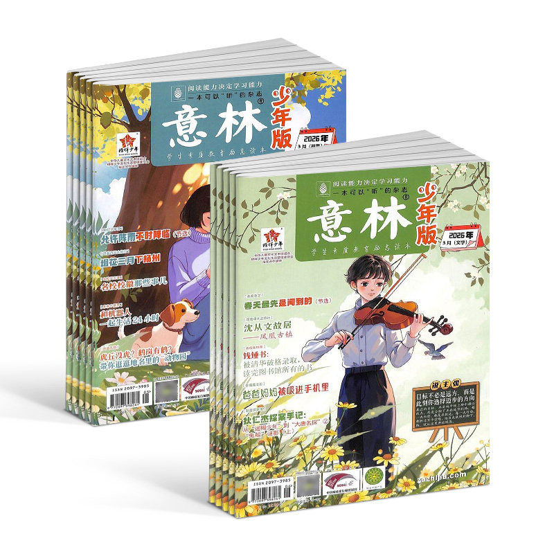1-10月新【送好礼】意林少年版杂志2025半年/全年/季度/单期订阅杂志铺旗舰店少年科学增刊7-15岁文摘小学生作文素材辅导期刊订阅