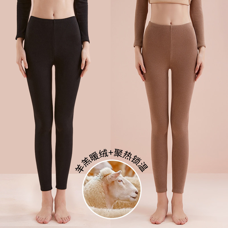 打底裤女秋冬季加绒加厚内穿羊羔绒秋裤线裤棉毛裤大码高腰保暖裤,淘宝优惠券,粉丝福利购,淘宝优惠卷
