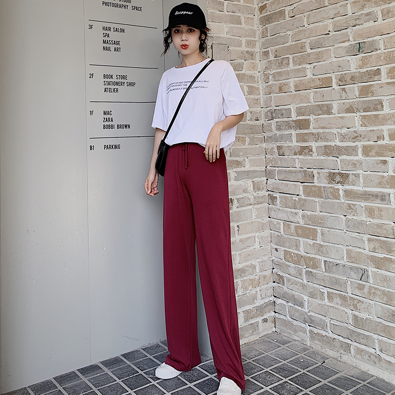 铜氨丝春秋夏2020新款冰丝阔腿裤 罗塔依曼休闲裤