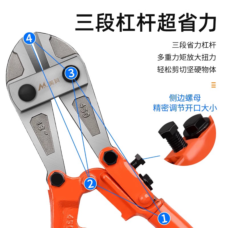 断线钳钢筋剪断钳剪铁丝钢丝钳子大力破坏剪断器开剪锁钳金剪钢筋-图3