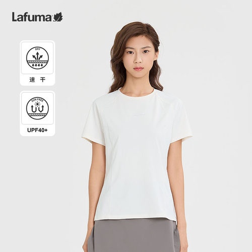 LAFUMA乐飞叶户外春夏吸湿速干圆领短袖T恤女防晒UPF40+运动上衣 - 图0