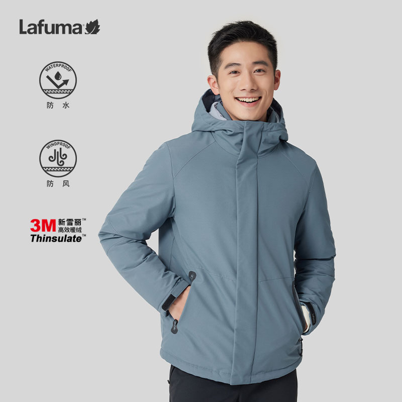 LAFUMA乐飞叶户外秋冬保暖防水防风棉衣3M新雪丽棉服男防寒外套