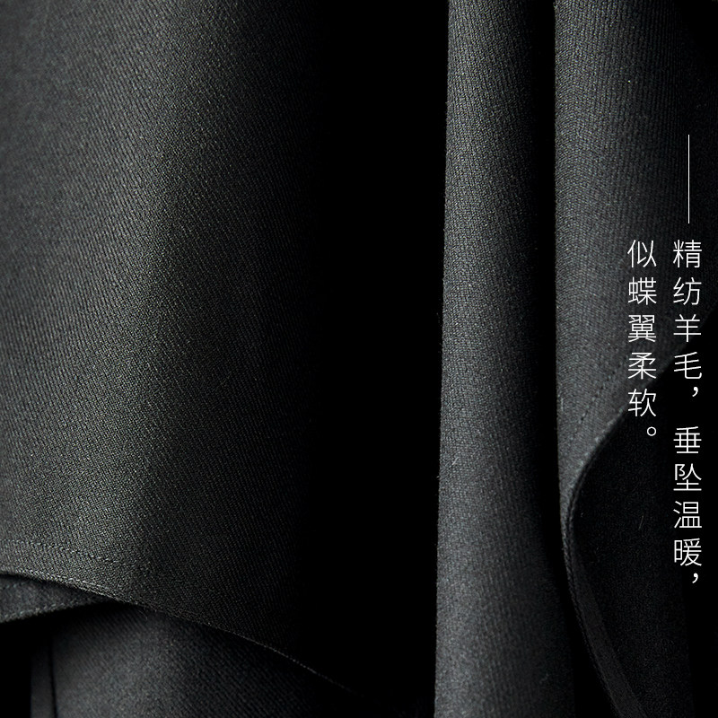 日着原创设计感女装2021羊毛裙裤 日着休闲裤