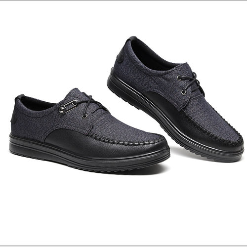 老北京布鞋系带商务休闲春秋男鞋软底防滑中老年46百搭爸爸大码47 - 图2