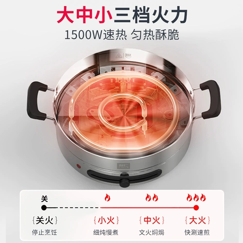 Лирен Электрическое печенье Электрическая сковара Домохозяйство углубление и увеличение пирога Официальный флагман многофункциональный электрический блинчик из нержавеющей стали.