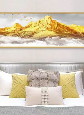 2026壁纸床头房间自粘墙金山卧室装饰画客厅画新款贴纸沙发背景墙