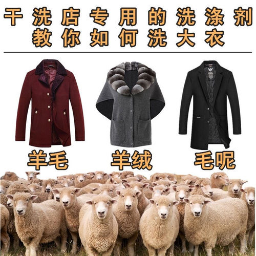 羊绒湿洗水洗剂毛呢防缩水洗剂丝毛洗涤剂羊毛干洗剂洗衣店专用耗 - 图1