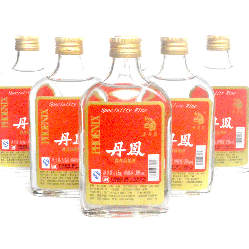 厦门丹凤礼盒装145ml*6瓶39度特制高粱酒小瓶装特丹高粱酒 - 图0